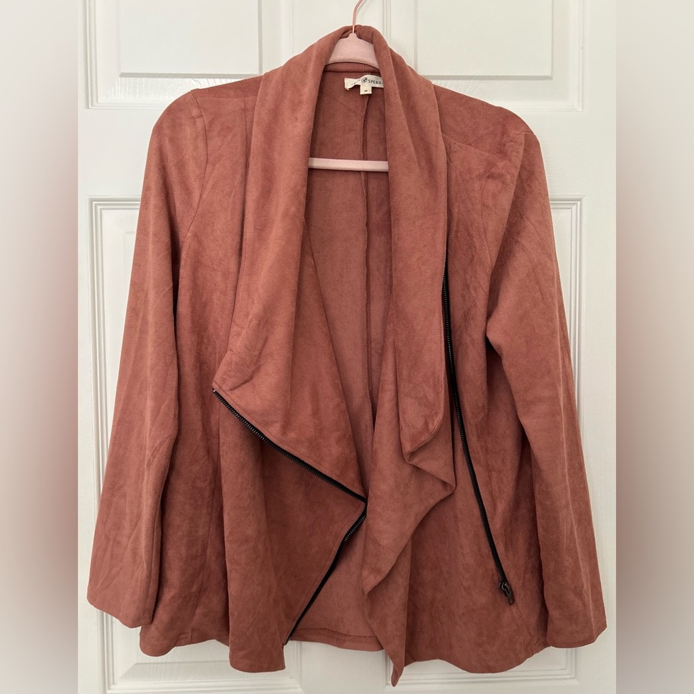 Blu Spero Faux Suede Jacket